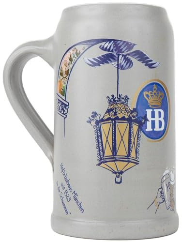 Hofbräuhaus München Chope à bière originale #1 | Fait à la main - Chope à bière | Chope sur mesure | Verre à bière | Pichet avec graffiti d'artiste | Idée cadeau pour homme et femme (personnage, 1