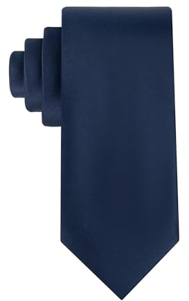 Haggar Men's Satin Solid Tie, Navy, One Size