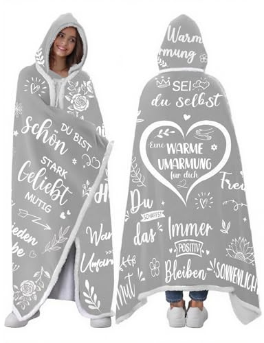 Aellowet Beste Freundin Geschenke, Umarmung Decke mit ärmeln Geburtstagsgeschenk für Beste Freundin, Geschenk für Frauen Mama Freundin Schwester Frau Oma zum Weihnachten Geburtstag