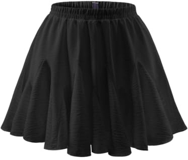 Bridesmay Womens Pleated Mini Y2K Skirt Tiered Ruffle Boho Skater Skort | Skirts with Shorts Underneath for Women, Flowy Shorts, Cute Femboy Skirt, Ladies Frilly Skort, for Party Rara