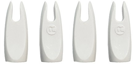 SHARROW 50pcs Archery Arrow Nocks 1/4 9/32 Inch Replacement Nock for Bamboo Wooden Arrows Outdoor Hunting (White, 1/4)