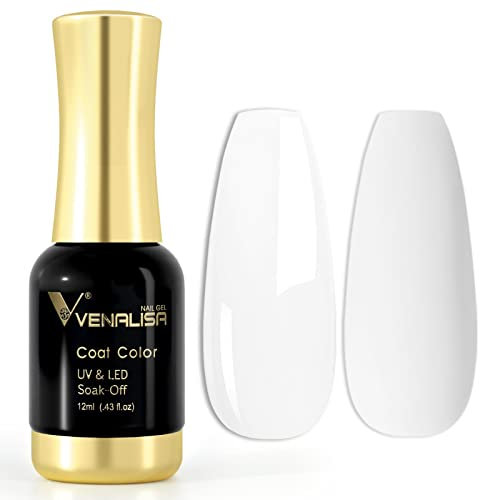 VENALISA Esmaltes Semipermanentes de Uñas en Gel UV LED blanco 12ml Esmaltes de Uñas en Gel Nail Polish