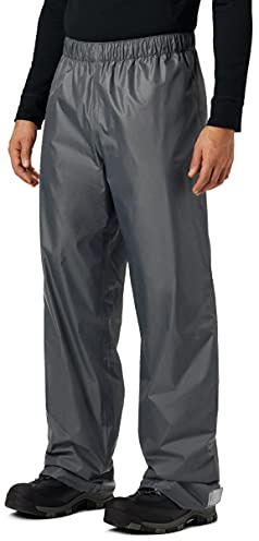 KOUDYEN Pantaloni Sovrapantaloni Impermeabili Uomo Traspirante Leggero Pantaloni Trekking Antipioggia Uomo All'aperto per Sci Ciclismo Pesca Grigio L