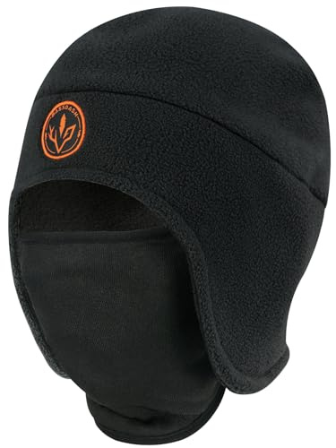 Bassdash Cappello Uomo Donna Invernale 2 in 1 in Morbido Pile con Maschera da Sci Paraorecchie per Corsa Sci Ciclismo attività all'aperto