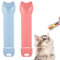 Thinp 2 Pcs Cat Strip Feeder Spoons for Wet Food - Multi-Functional Cat Feeder for Liquid Snack - Food Storage (Red,Blue)