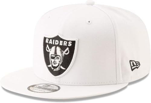 New Era NFL 9FIFTY Team-Farbe, verstellbare Snapback-Mütze, Einheitsgröße, Las Vegas Raiders - Weiß, Einheitsgre