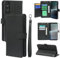 Asuwish Phone Case for Sony Xperia 1 V 2023 Wallet Cover and Tempered Glass Screen Protector Leather Card Holder Slot Stand Rugged Mobile Flip Credit Soft TPU Cell Accessories 1V 5G Women Men Black