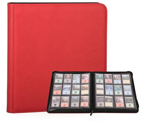 Mafagwre Sammelkartenalbum-Ordner – 4/9/12 Fächer, Sport-Sammelkartenordner, Albumordner Mit Einschubschlitz – Basketballkarten Und Sammelkarten (L)