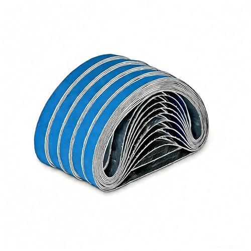 Bandas de Lija de Zirconia Alúmina, 9 x 533 mm, 35 Unidades, Grano 60/80/100/120/180/240/320, para Madera, Metal, Piedra, Yeso, Baldosa Cerámica y Plástico