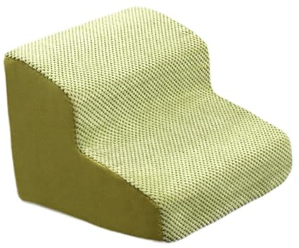 ＡＷＨＡＯ Escalier pour Chien à 2 Marches, Rampe Respirant et Lavable pour Animaux,40 x 40x 30 cm, Veste Amovible et Lavable, Marche Pied en Éponge à Haute Densité pour Chien Chat, Vert Matcha