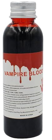 Faux Sang Halloween Réaliste,Fake Blood Lavable pour Zombie, Vampire, Monstre,Maquillage SFX Effets Spéciaux pour Théâtre,Carnaval,Cosplay et Films