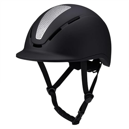 Casco da equitazione per bambini e ragazzi: casco equestre regolabile con ventilazione per ragazzi e ragazze (età 6+), leggero copricapo di sicurezza per scuola e equitazione all'aperto (adatto per 53