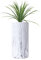 wuuhoo I Pflanzkübel Lily in weißer Marmoroptik mit Pflanzeinsatz I Wetterfest für Innen und Außen I Pflanzsäule, Bodenvase wasserdicht aus frostbeständigem Fiberglas 90 cm