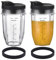 [Upgraded] Replacement 18oz Cups for Nutri Ninja Blenders, Blender Replacement Parts with Upgraded Lid For Auto-IQ BL480, BL482, BL490, BL640, BL642, & BL680 Auto IQ Series Blenders., 2 Pack