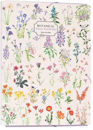 Grupo Erik Mappe A4 - Eckspannmappe Wild Flowers - Heftmappe für Jungen und Mädchen - Sammelmappe mit Gummizug