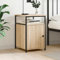 ZEYUAN Nachttisch Sonoma-Eiche 40x42x60 cm Holzwerkstoff, Nachtschrank, Nachtkästchen, Bedside Table, Nachtkommode, Nightstand, Nachttischschrank, Nachtkonsole826035