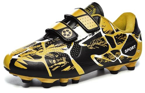 AQTDUAJ Fussballschuhe Jungen Fußballschuhe Kinder Trainingsschuhe Mädchen Sportschueh Stollenschuhe Kunstrasen Spikes Atmungsaktiv rutschfest Outdoor 35EU