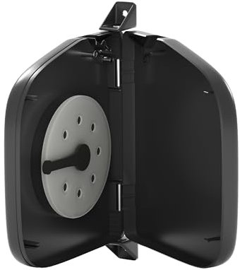 BAUHELD® Rolladen-Gurtwickler Aufputz [Aufklappbar] - Mini Rollladen Aufwickler mit Kunststofftrommel - Für Rolladengurt 14mm [ohne Gurt] - 180° Schwenkbar mit Lochabstand von 155mm - Anthrazit