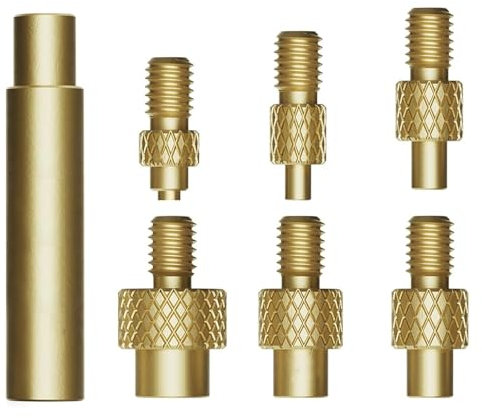 7 Pcs Puntas Soldador Estaño para Insertos Roscados Tuercas, Puntas de Soldadura para Derretir Tuercas Compatible con Weller Serie ST 900M/T18 M2 M2.5 M3 M4 M5 M6 M8 + Adaptador