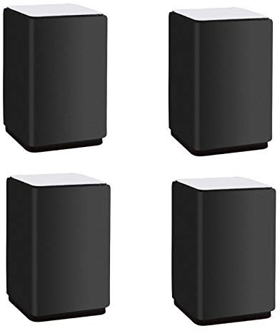 Genérico 4 Piezas de Patas de Mesa de Repuesto para Muebles Patas de Mesa de Acero Al Carbono Almohadillas Elevadas Cuadradas para Mesa Y Silla (Negro 10 × 6 cm)