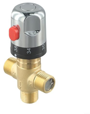 Vanne de mélange thermostatique, mitigeur thermostatique en laiton, contrôle de la température de l'eau, du tuyau, du lavabo, pour solutions de plomberie domestique