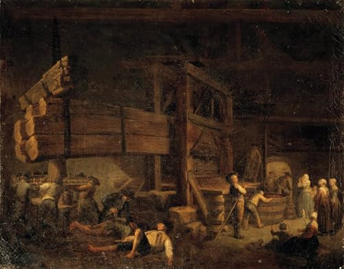 ZHAOSHAN Célèbre Paysage Toile Affiche Affiche De Arts Vinification Pressurage en Vermenton Pressoir collé en Bourgogne Peinture d'Étienne collé Pour la Décoration de la Chambre à Coucher 60x90cm