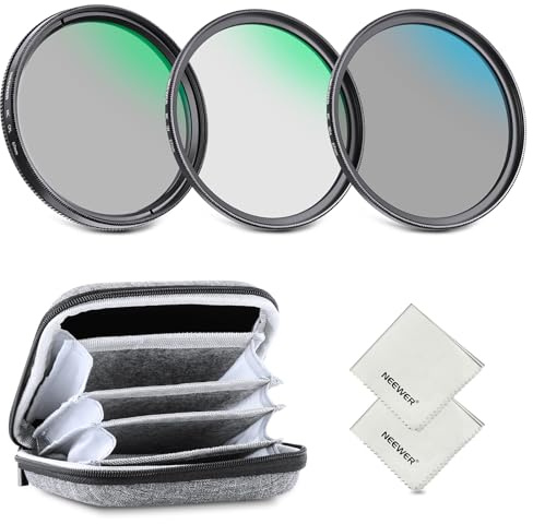 NEEWER 67mm ND Lens Filter Kit with Storage Case & Cleaning Cloth, UV CPL ND4, Multicoated Optical Glass, Aluminum Alloy Frame, Circular Polarizing Neutral Density Filter Set for Camera Lens