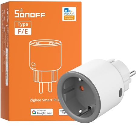 SONOFF S60ZBTPF Presa Intelligente Zigbee - Controllo Remoto, Monitoraggio Energetico, Timer, Protezione Sovraccarico, Ripetitore, eWeLink Compatibile