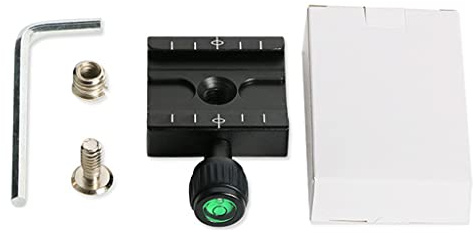 Morsetto QR a sgancio rapido da 50 mm con adattatore a vite da 3/8 -1/4 per treppiede per testa per treppiede piastra Arca treppiede morsetto QR