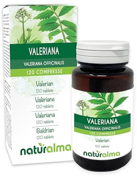 Valeriana (Valeriana officinalis) raíces Naturalma - 60 g - 120 comprimidos - Complemento alimenticio - Natural y Vegano