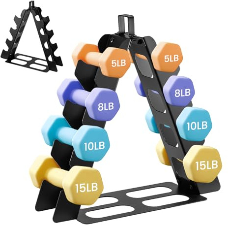 SUNNYNEST Dumbbell Rack Dumbbell Storage Organizer for Home Gym Dumbbells Accessories Stand Holder Rack Black