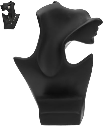 Yardwe Espositore per Collane e Accessori Busto Mezza Faccia in Resina Porta Collane per Vetrine e Uso Personale