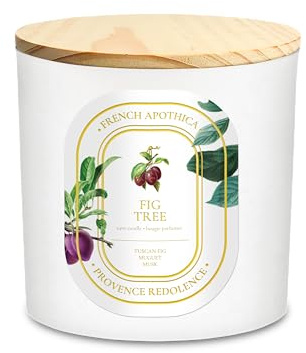 French Apothica Fig Tree Candle – Ripe Fig & Woodsy Winter Aroma, 24oz