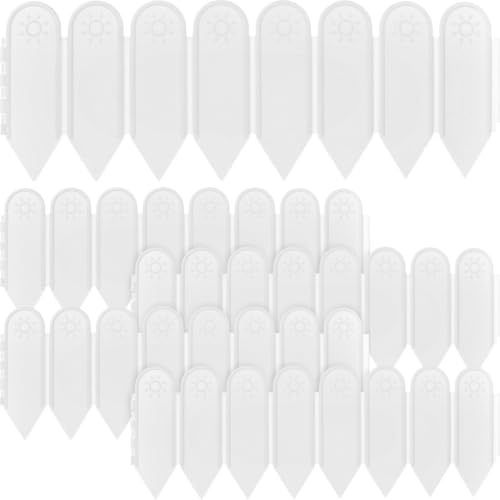 Milisten 5 Pièces Clôture de Jardin en Plastique Bordure de Jardin Blanche Clôture Décorative Réutilisable pour Poules et Piscine DIY Finition Polie Finement