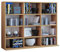 VCM Holzregal stehend | platzsparender CD-Schrank für 480 CDs oder 224 DVDs | Maße:H. 82 x B. 102 x T. 23 cm | Elegantes DVD Regal stehend | Blu-Ray Regal | CD Regal Megosa L