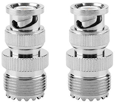 Akozon 2 stücke BNC Stecker auf UHF SO239 PL-259 Buchse Jack RF Koaxial Adapter