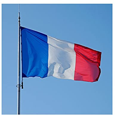 Drapeaux - Drapeau de la France avec 2 Oeillets Métalliques, Résistants aux Intempéries - Drapeau National Français 90 x 150 cm, Drapeau français pour Extérieur/Jardin/Festival