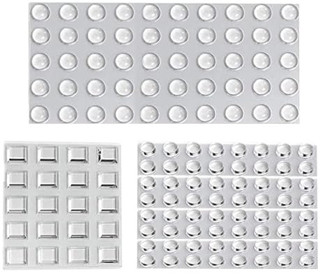 134 piedini adesivi trasparenti, pattino antiderapant antirumore, cuscinetti di protezione in gomma, per ammortizzatori di assorbimento del rumore e del rumore per porte, armadi, tastiera, 3 forme