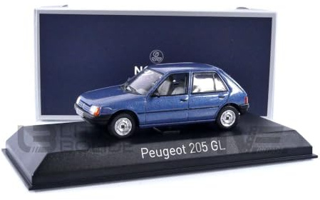 Norev - PEU 205 GL - 1988 - Auto in miniatura da collezione - Metallo - Blu Ming - 1/43