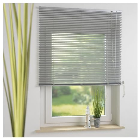 Aluminium-Jalousie, Wand -und Deckenmontage, Breite: 150 cm/Länge: 160 cm, Farbe: Silber