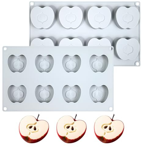 mostsom Stampi in silicone a forma di mela per mousse, cioccolato, torte, dessert, strumenti per decorare torte (G_ mela)