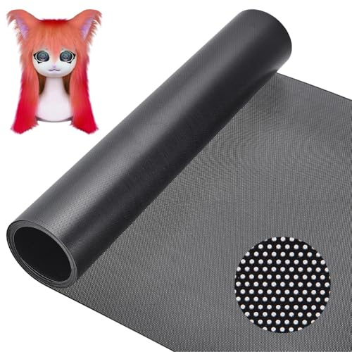 NBEADS 1.5m Rete in plastica PVC Nero, Custom Fursuit Eye Mesh Impermeabile stampabile Rete di Plastica Nera per Costumi Pelosi, Giochi di Ruolo, Tute da Pelliccia, Sculture, Artigianato, Foro: 0.5mm