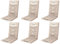 Gardissimo 6er Set Hochlehner 6605 Creme mit Schrift, Gartenstuhlauflagen 120 x 50 x 8 cm Auflagen Polsterauflagen UV-Lichtecht Stuhlauflagen Sitzauflagen