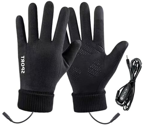 Heated Gloves for Women - USB Heating Winter Gloves,Touchscreen 3 Temperature Settings Mittens for Hunting Cold Weather Driving Running Motorcycling Hiking