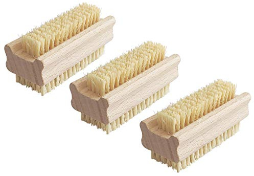 Uppsättning av 3 nagelborste, handborste av trä, handtvättborste, borste för hand, spikar, fingrar – nagelborstar Made in Germany