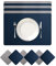 JDkilp Platzset Abwischbar, Leder Untersetzer Und Tischset 6er Set, Platzdeckchen Abwaschbar Doppel Verdickte 45x30cm, Für Hause Küche Restaurant Und Hotel (Blau + hellgrau)