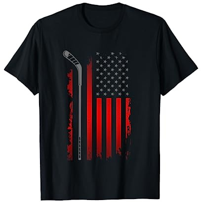 American Flag Hockey Apparel - Hockey Women Kids Men T-Shirt