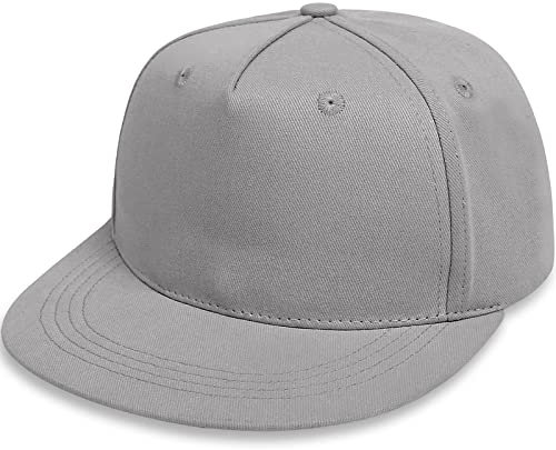 Malaxlx Grau Baby Baseball Cap Kleinkinder Sonnenhut UV Schutz Sommerhut Verstellbar Kinder Snapback Cap Baseballkappe Schirmmütze für 2-4 Jahren Mädchen Jungen