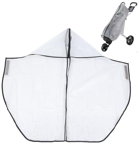 Agatige Copertura Antipioggia per Sacca da Golf, Trasparente Copertura Protettiva Pioggia Impermeabile per Cappuccio in PVC per Carrelli a Spinta da Golf