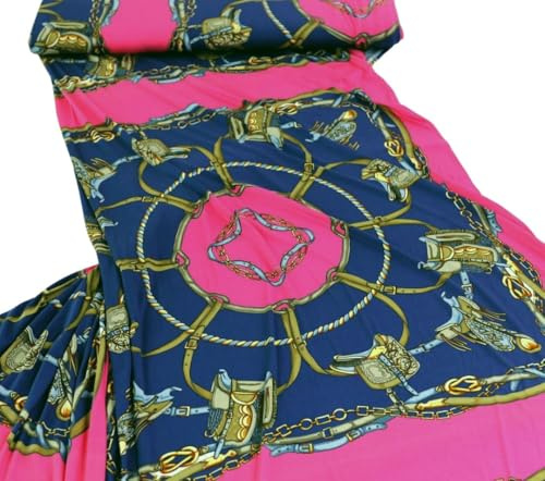 TOLKO färgrik designer bomullstyg-jersey för skjorta klänning kjol | Mjukt blicktätt elastisk | Jersey tyg metervara klänningstyg tyger för sömnad hantverk | 150 cm bred bomullstyg (Färgrik ritt)
